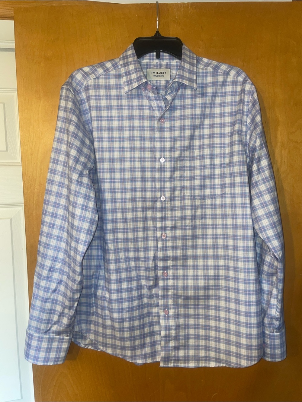 Twillory untuck(able) tailor fit long sleeve shirt size large